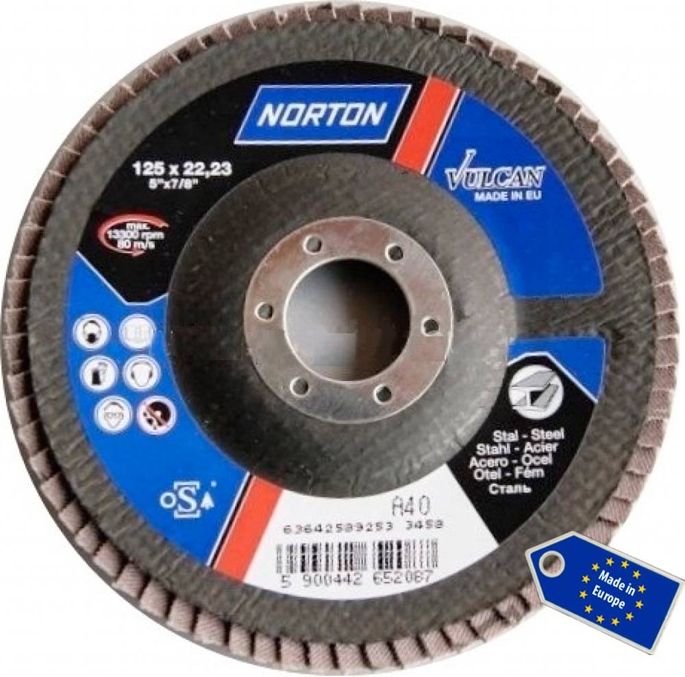 ДИСК ЛЕПЕСТКОВЫЙ ШЛИФОВАЛЬНЫЙ NORTON VULCAN 