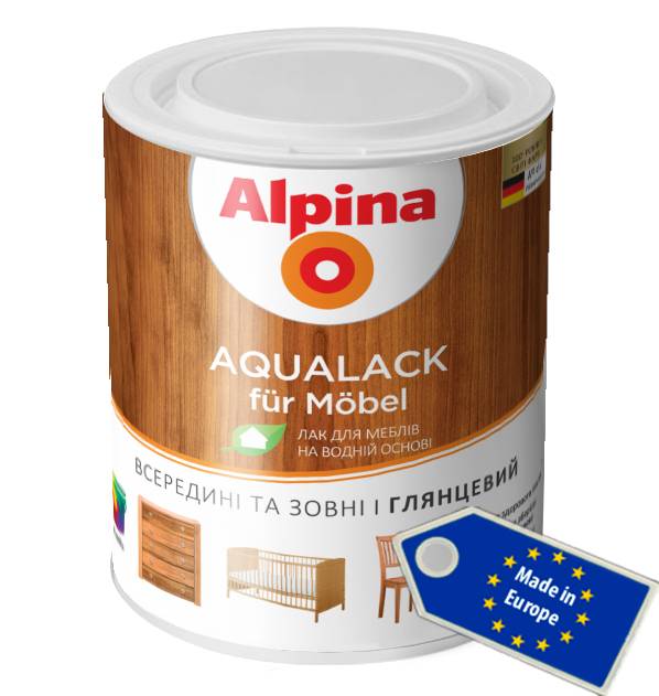 ALPINA AQUALACK FUR MOBEL (АЛЬПИНА АКВАЛАК ДЛЯ МЕБЕЛИ)