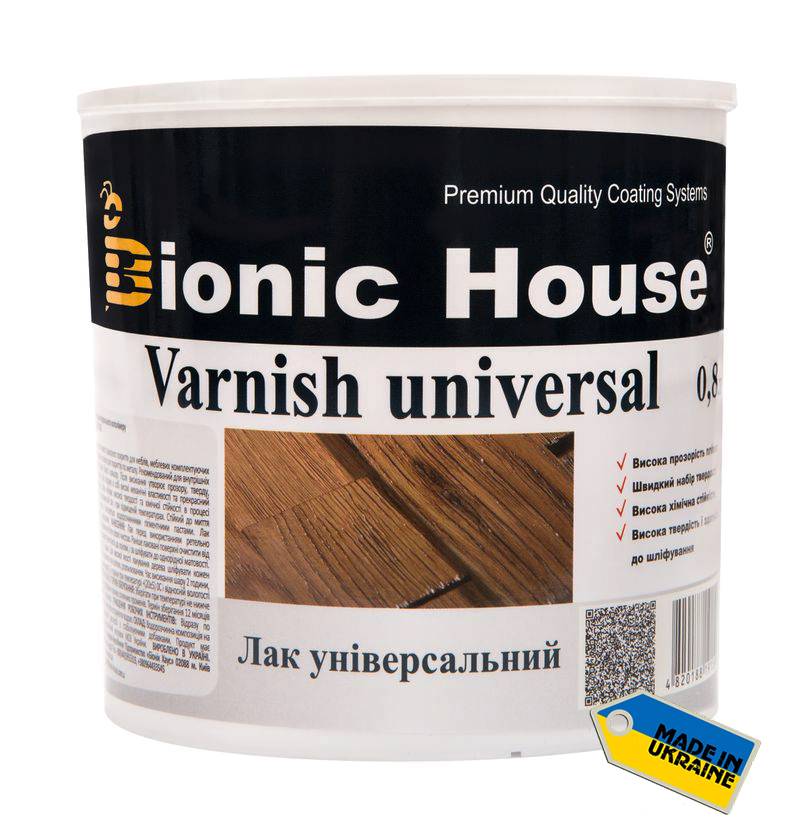 BIONIC HOUSE VARNISH UNIVERSAL (БИОНИК ХАУЗ ВАРНИШ УНИВЕРСАЛ) 0.8л