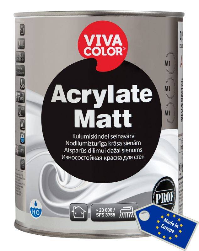 VIVACOLOR ACRYLATE MATT (ВИВАКОЛОР АКРИЛАТ МАТ) 0.9л