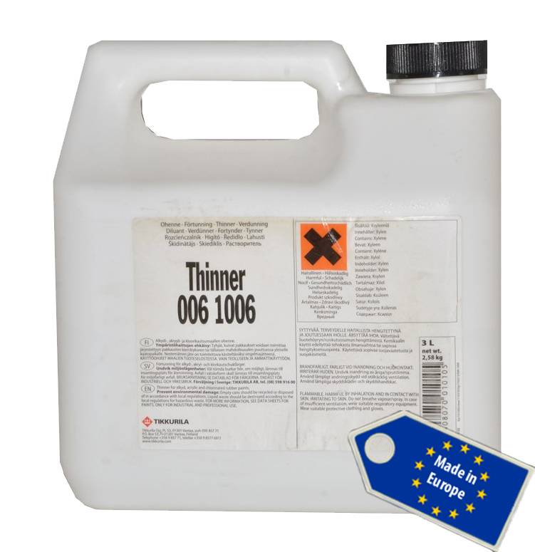 TIKKURILA THINNER 1006 (ТИККУРИЛА РАЗБАВИТЕЛЬ 1006) 3л