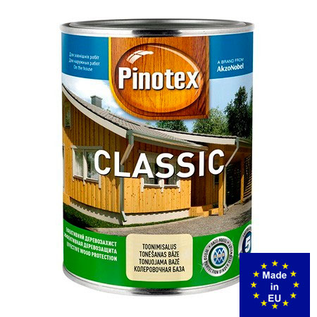 Pinotex Classic - деревозащиный тектсурный состав без образования пленки