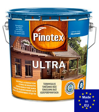 Pinotex Ultra - деревозащиный тектсурный состав с УФ-фильтром. Купить в Киеве, лучшая цена в Украине