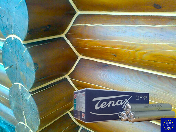 Герметизация сруба герметиком Tenax Tenaplasts